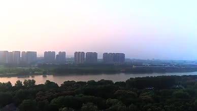航拍南京长江风景绿色视频的预览图